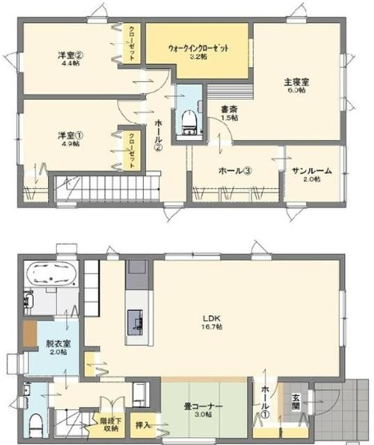 寒田建売　B棟 間取り図画像