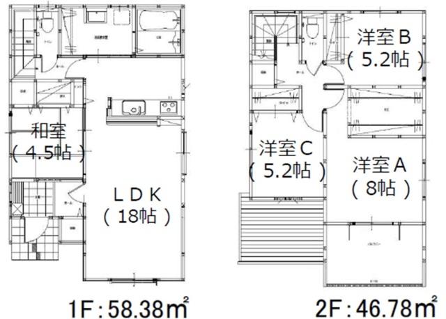 YKT横塚２丁目１期　１号棟 間取り図画像