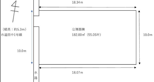 大分市二又町売地 区画図