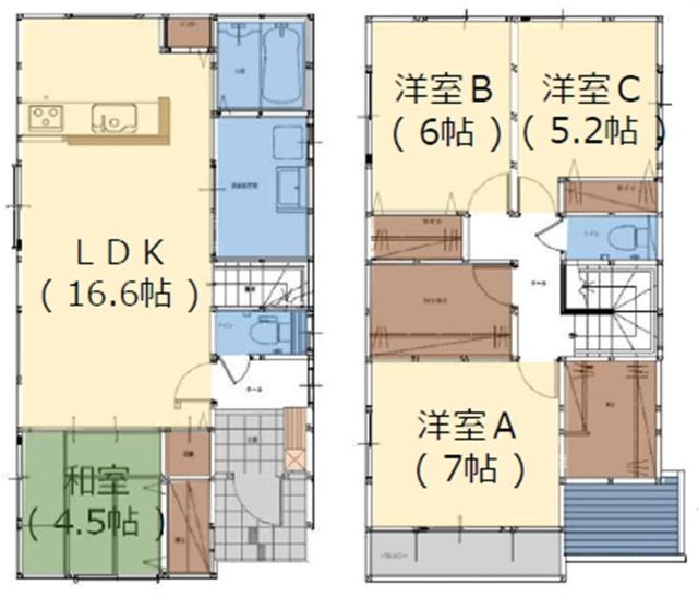 YKT上田町３丁目１期　１号棟 間取り図画像