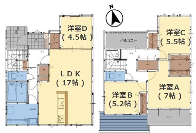 YKT舞鶴町２丁目１期　１号棟 間取り図画像