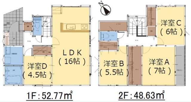 YKT大字羽田１期　２号棟 間取り図画像