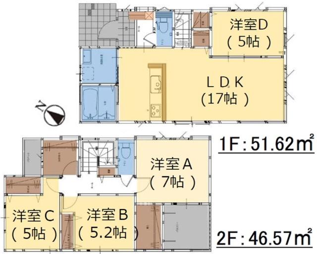 YKT大字上野１期　１号棟 間取り図画像