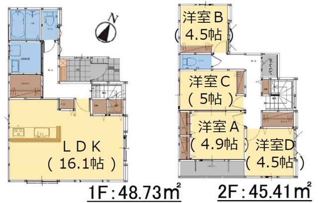 YKT大字上野１期　２号棟 間取り図画像