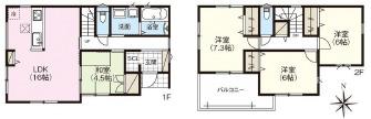 生駒郡第４斑鳩町目安北新築戸建て　全２区画 間取り図画像