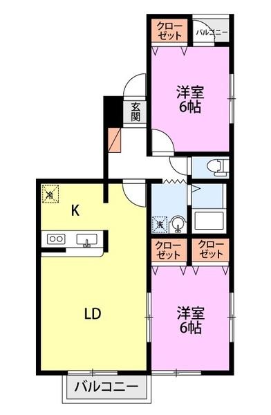 エクセランプラース（F201） 間取り図画像