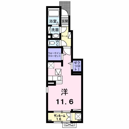 ルーエ西本成寺Ⅱ（104） 間取り図画像