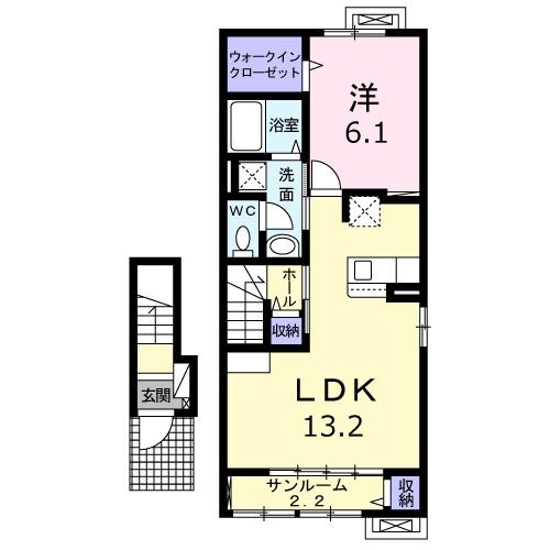 ルーエ西本成寺Ⅰ（205） 間取り図画像