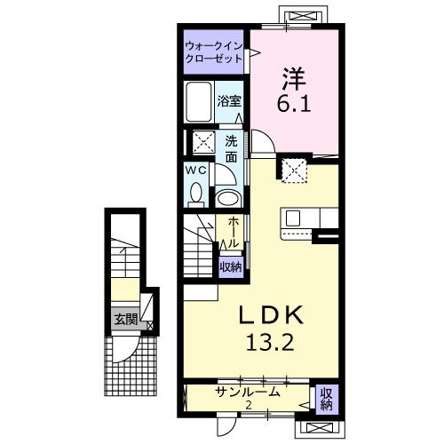 ルーエ西本成寺Ⅰ（204） 間取り図画像
