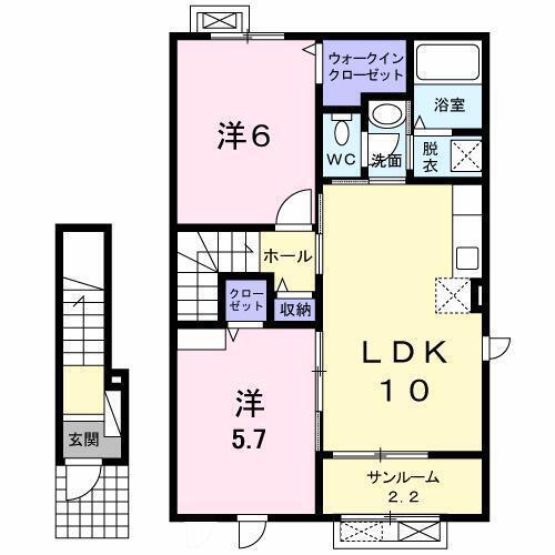 アメジスト　ガーデン（203） 間取り図画像