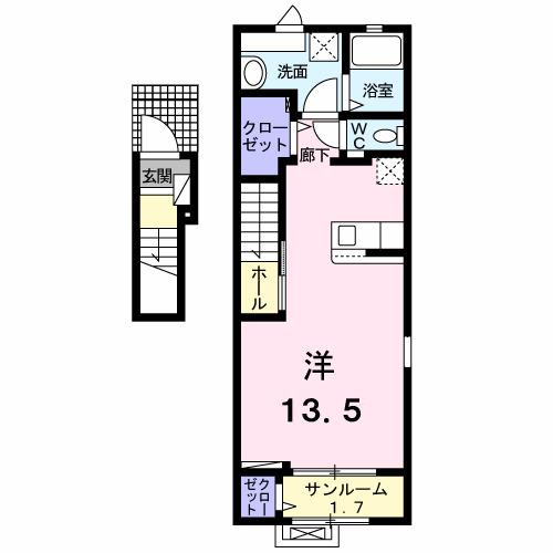 アリエッタＡ（201） 間取り図画像
