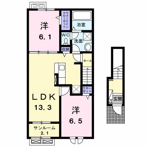 ラーゴム　Ⅱ（202） 間取り図画像