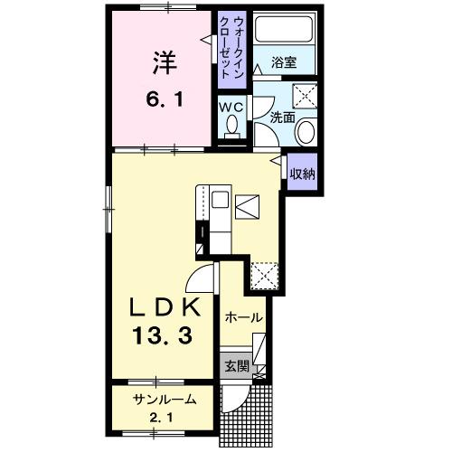 リベルタージュビフレ　Ⅲ（101） 間取り図画像