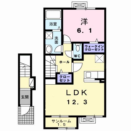 モデルノ　プラシード（202） 間取り図画像