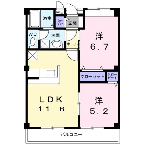クリサンセマムⅤ（202） 間取り図画像