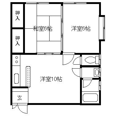 ミツハイツ（102） 間取り図画像