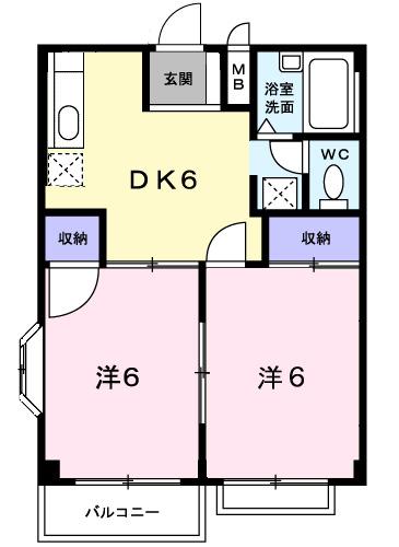 エルディムライフＡ（205） 間取り図画像