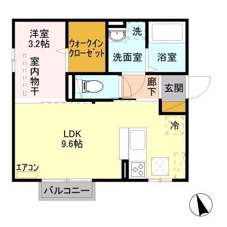 セジュール　Ａ（101） 間取り図画像