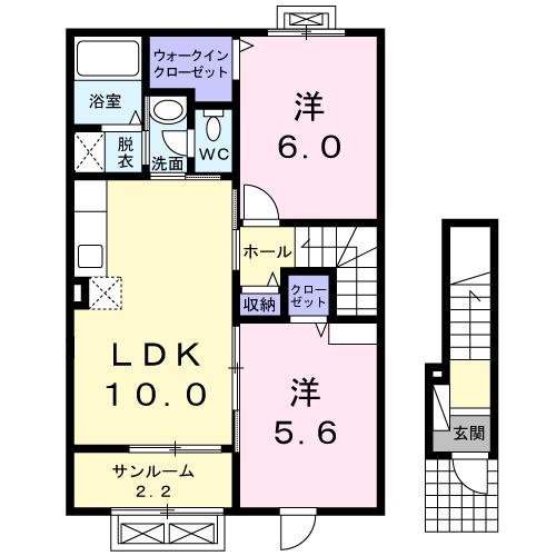 サニーフラットＢ（203） 間取り図画像