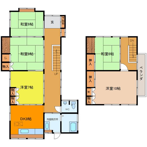 三条市四日町　中古戸建 間取り図画像