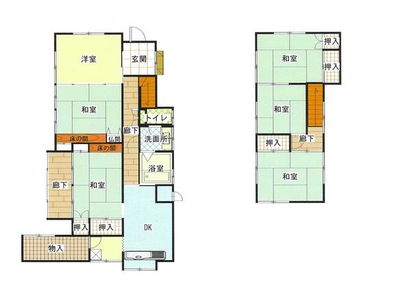 三条市嘉坪川中古戸建 間取り図画像