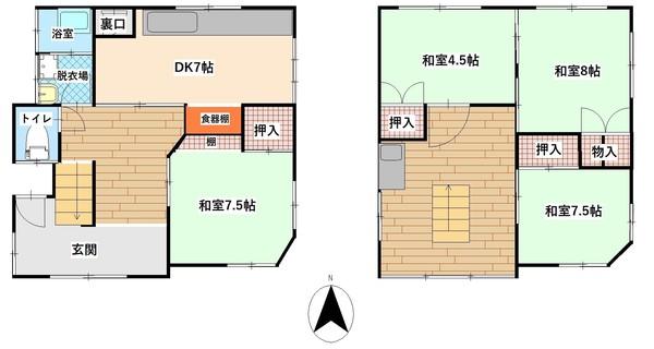 三条市島田二丁目　中古戸建 間取り図画像