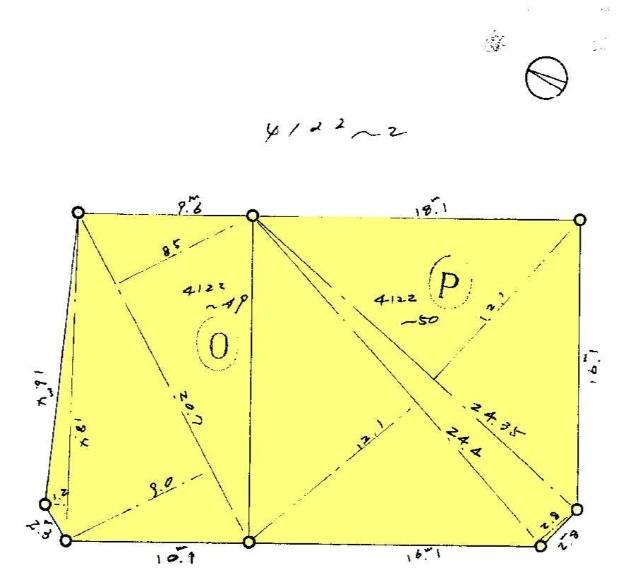 売地　三条市篭場 区画図