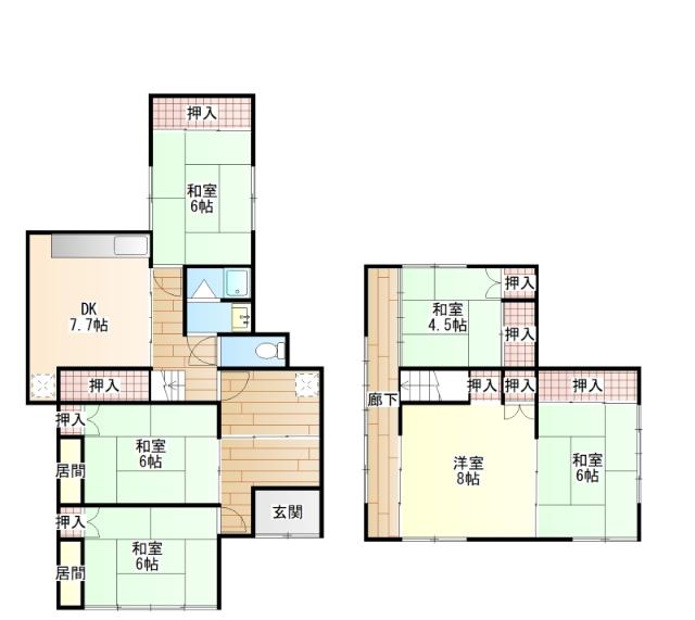 北新保1丁目　戸建て 間取り図画像