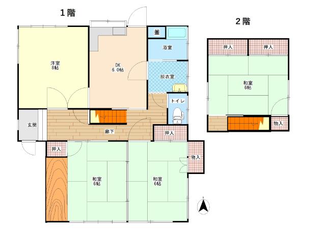 三条市上保内　中古戸建 間取り図画像