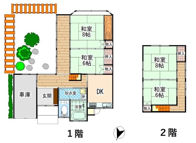 三条市林町二丁目　中古戸建 間取り図画像