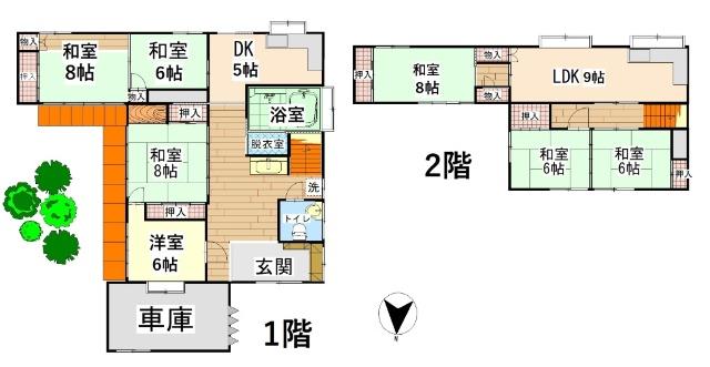三条市石上二丁目　中古戸建 間取り図画像
