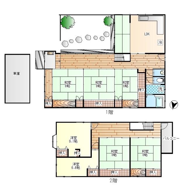 嘉坪川１丁目中古戸建 間取り図画像