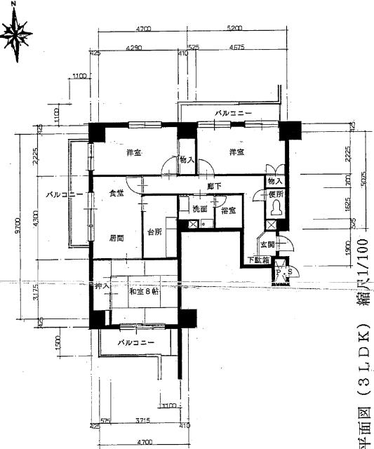 パルム２号館（401） 間取り図画像