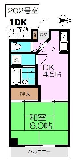 ノースランド国立（202） 間取り図画像