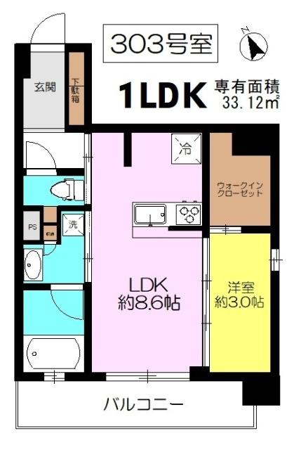 グランフォーレ立川（303） 間取り図画像
