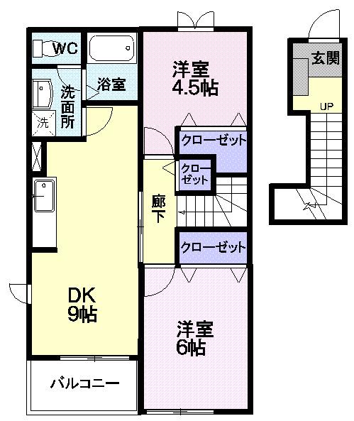 セレーノＭ’ｓ＆Ｙ　Ｃ（202） 間取り図画像