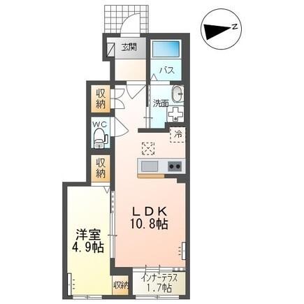 東根市四ツ家アパート 間取り図画像