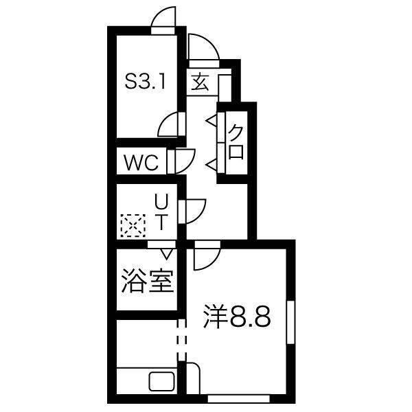 東根市神町南アパート 間取り図画像