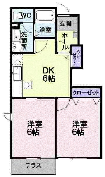 セレーノＭ’ｓ＆Ｙ　Ｃ（102） 間取り図画像