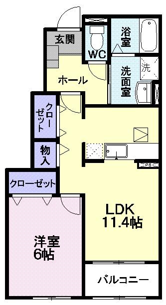 カルチェ・ド・モエ　Ｉ（102） 間取り図画像