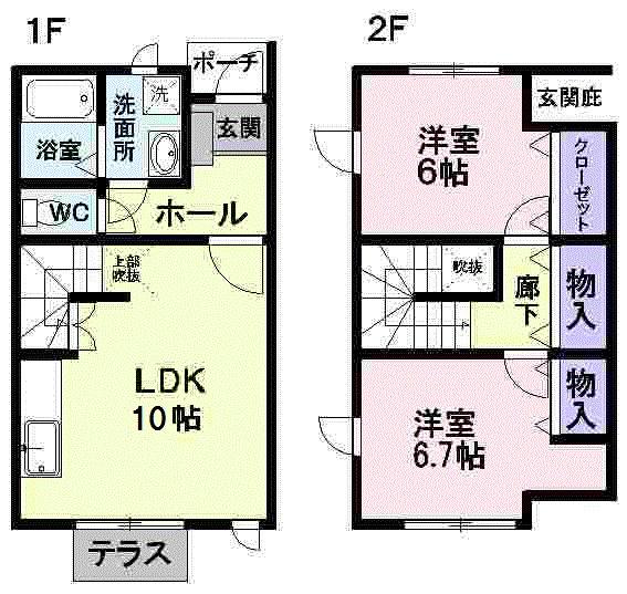 ハピネスヴィレッヂＣ（103） 間取り図画像