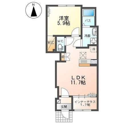 東根市神町北アパート 間取り図画像