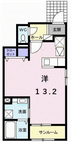 アマーレ　スパーツィオ　Ⅱ（101） 間取り図画像
