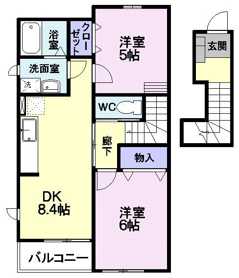 エーデルハイム　Ｂ（224） 間取り図画像