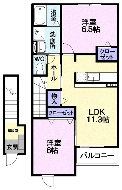 リリエンハイム　Ａ（122） 間取り図画像