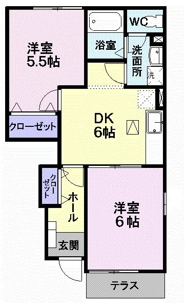 アスペンベ−ルＤ（414） 間取り図画像