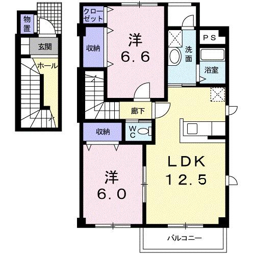 レジデンス　ヒロ２１　Ｂ（201） 間取り図画像