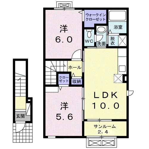 ヴィラ・シャンテＢ（204） 間取り図画像