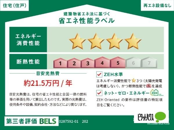 東根市神町北アパート 省エネ性能表示ラベル