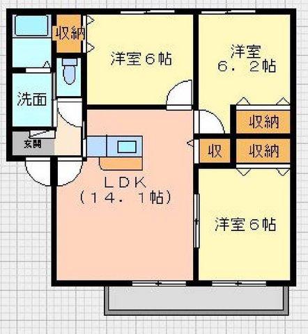 マリベールラフィネ（101） 間取り図画像